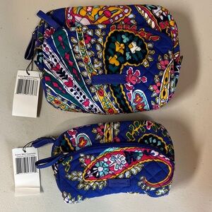 Vera Bradley Romantic Paisley Iconic Mini & Medium Cosmetic Bags NEW